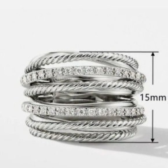 ♡New sterling silver white sapphire ring - Picture 3 of 3